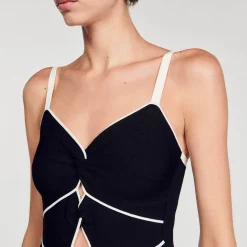 Sandro Paris Tops E Camisas-Body De Malha Bicolor