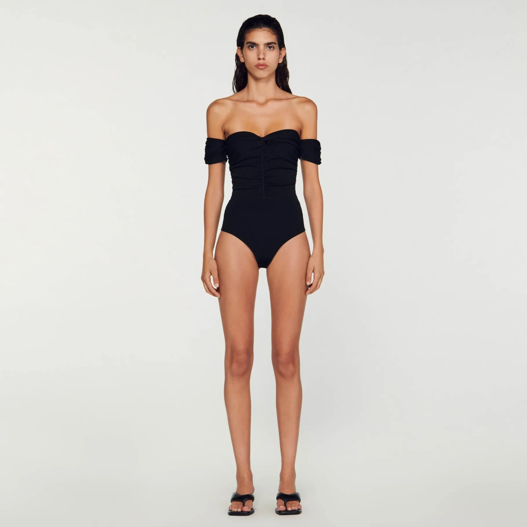 Sandro Paris Tops E Camisas-Body De Ombro Nu