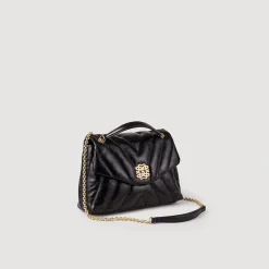 Sandro Paris Bolsas De Ombro-Bolsa Acolchoada De Couro Mila