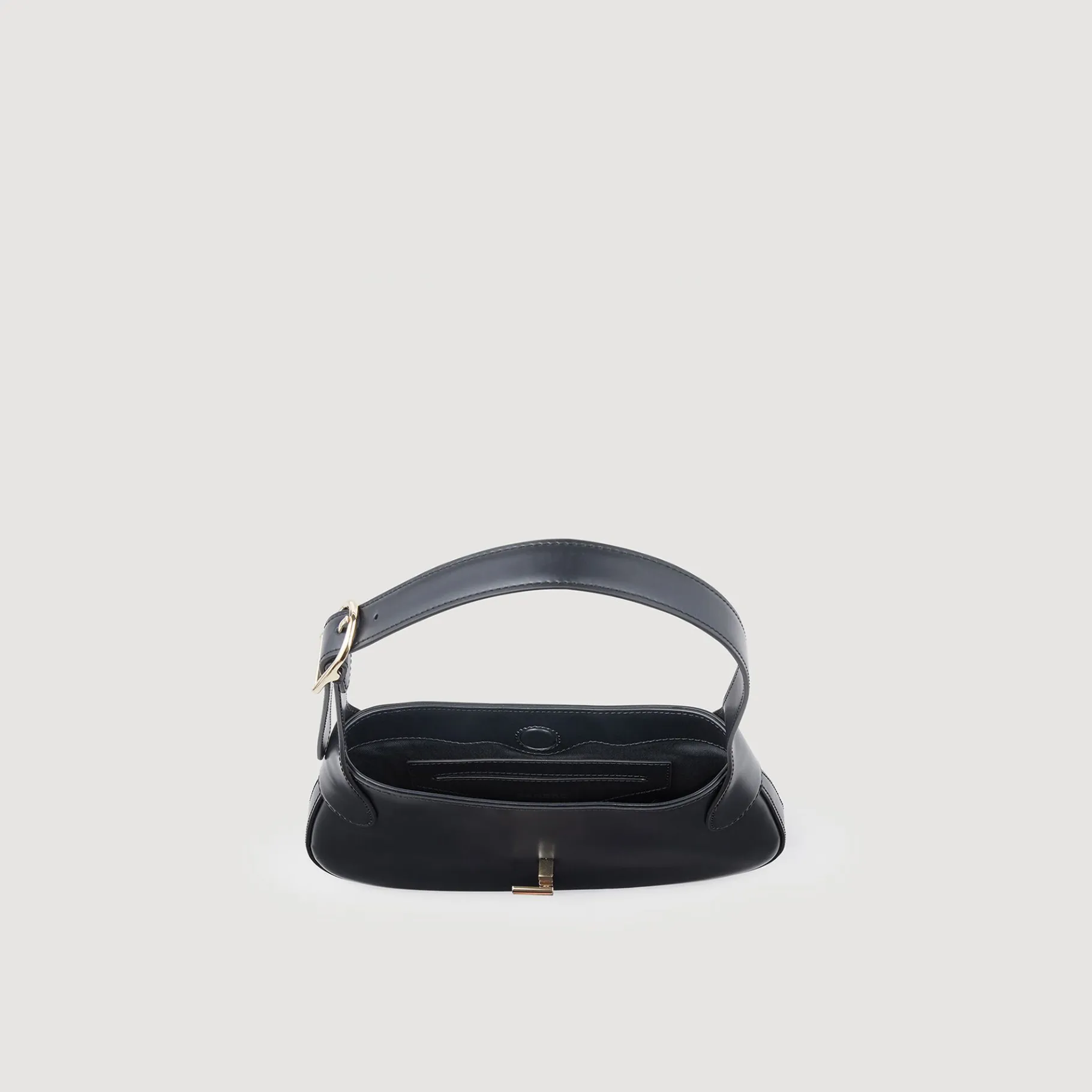 Sandro Paris Bolsas De Ombro-Bolsa Baguete De Couro Certificada