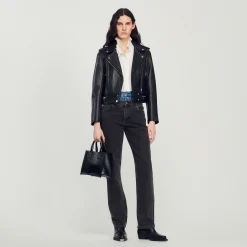 Sandro Paris Sacolas-Bolsa De Compras Pequena Em Couro Certificado