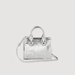 Sandro Paris Sacolas-Bolsa Kasbah Pequena De Couro Metalico