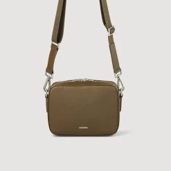 Sandro Paris Mini Bolsas-Bolsa Pequena De Couro Saffiano