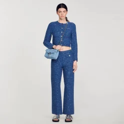 Sandro Paris Mini Bolsas-Bolsa Pequena Em Sarja Yza