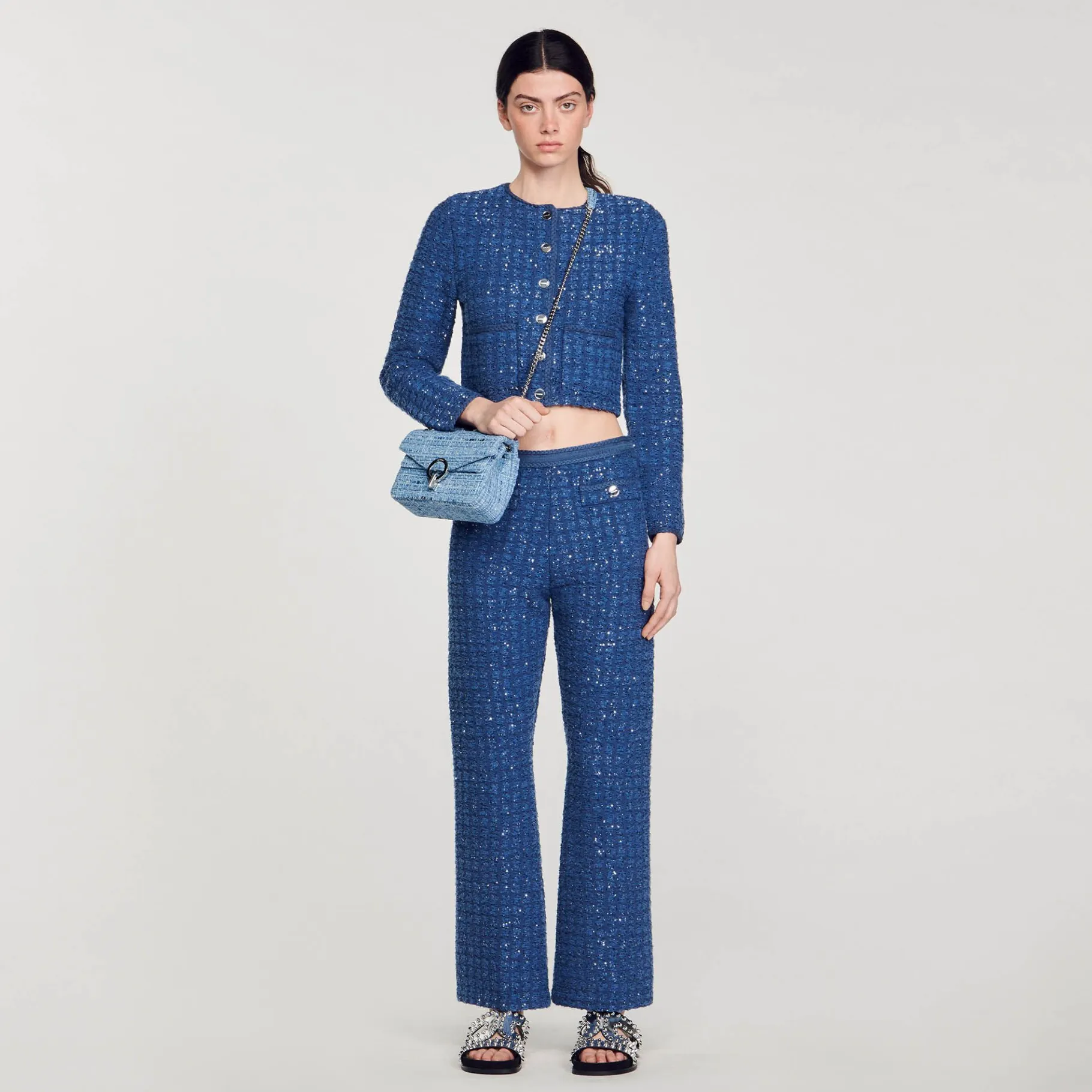 Sandro Paris Mini Bolsas-Bolsa Pequena Em Sarja Yza