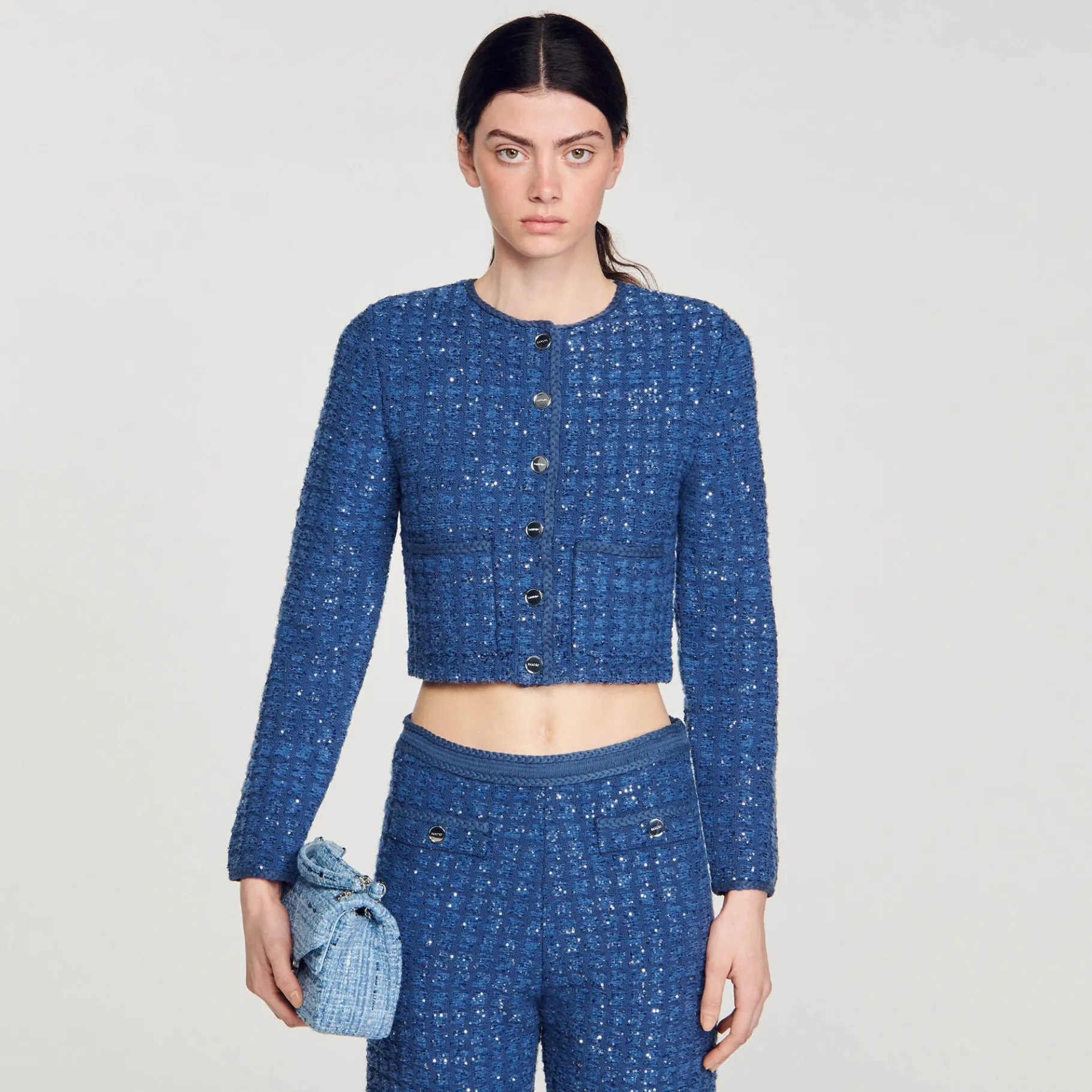 Sandro Paris Mini Bolsas-Bolsa Pequena Em Sarja Yza