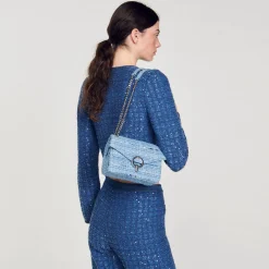 Sandro Paris Mini Bolsas-Bolsa Pequena Em Sarja Yza