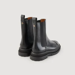 Sandro Paris Botins-Botins Com Sola Dentada