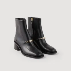 Sandro Paris Botins-Botins De Couro