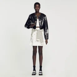 Sandro Paris Casacos-Cacadora De Couro