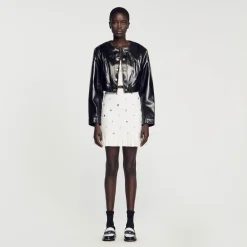 Sandro Paris Casacos-Cacadora De Couro