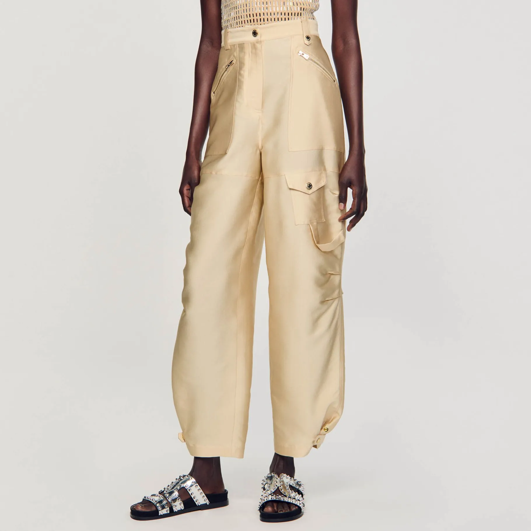 Sandro Paris Conjuntos-Calça Cargo De Cetim