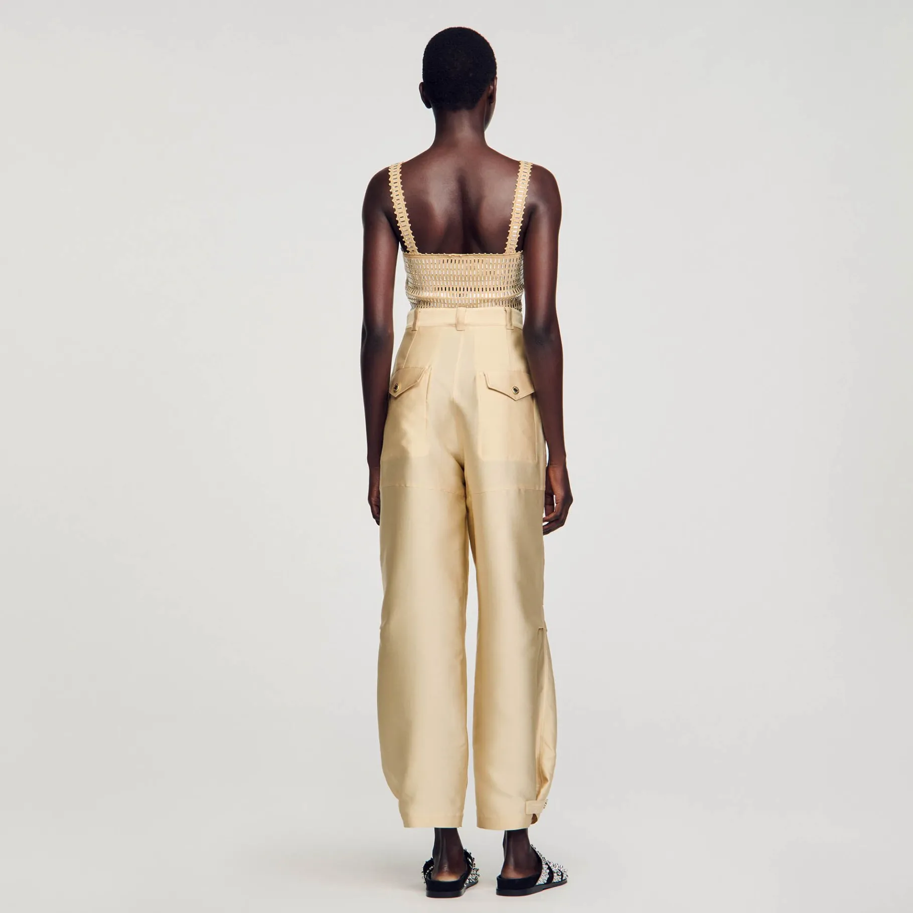 Sandro Paris Conjuntos-Calça Cargo De Cetim