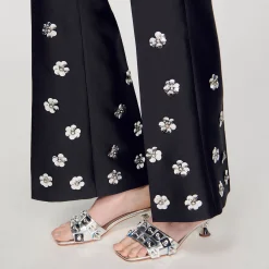 Sandro Paris Conjuntos-Calça De Cetim Com Lantejoulas