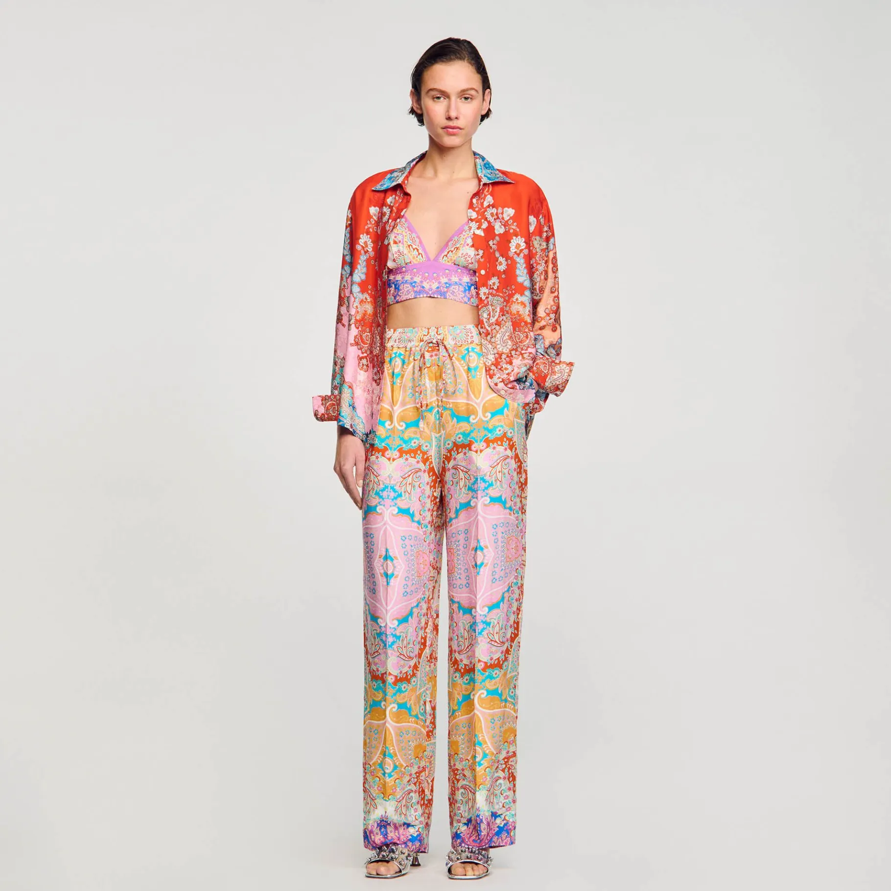 Sandro Paris Calça-Calça Fluida Estampada