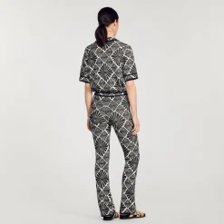 Sandro Paris Conjuntos-Calça Jacquard Com Flores