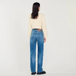 Sandro Paris Vaqueiros-Calça Jeans Desbotada