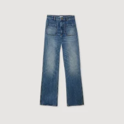 Sandro Paris Vaqueiros-Calça Jeans Desbotada