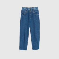 Sandro Paris Vaqueiros-Calça Jeans Mom Fit Trompe L'Oeil