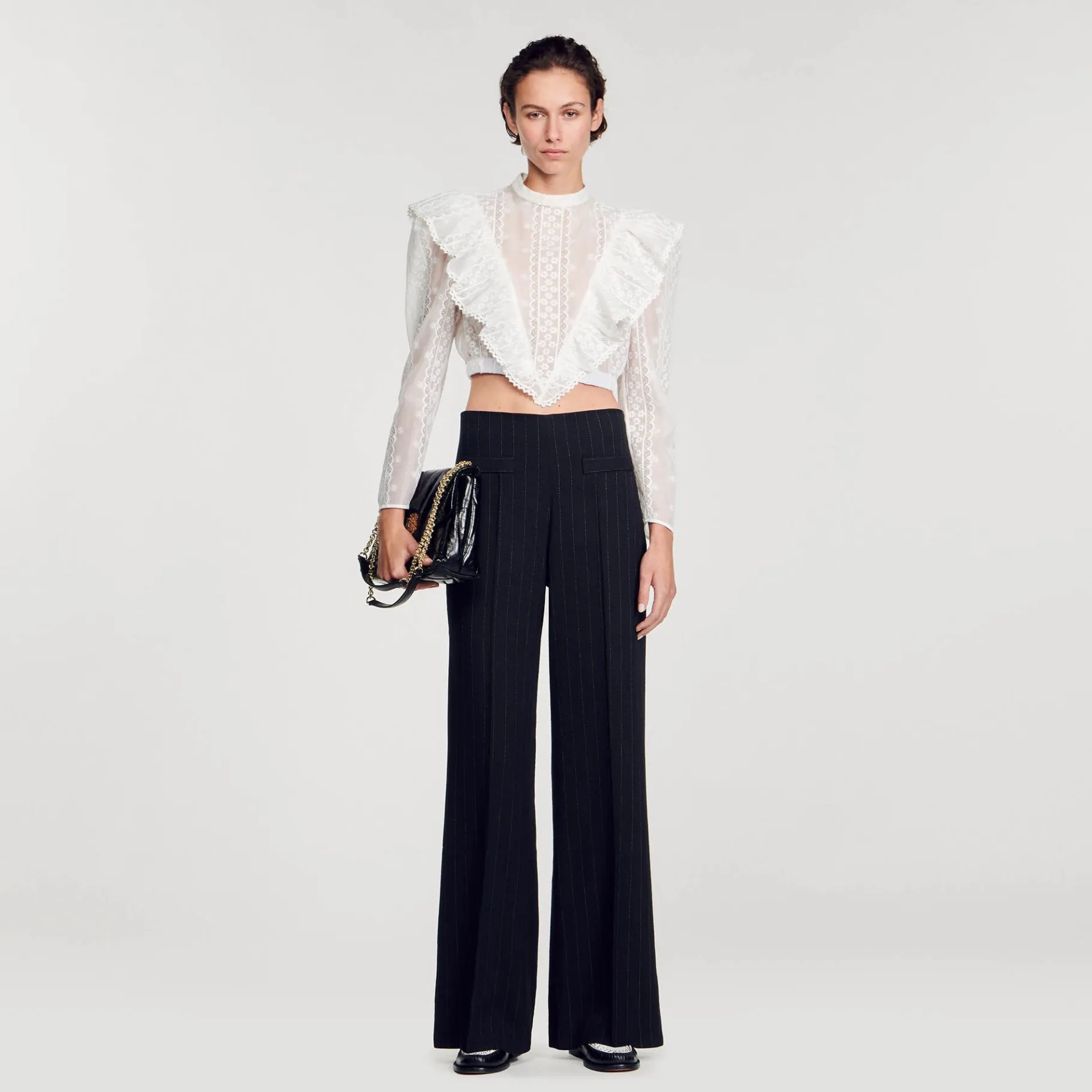 Sandro Paris Se Adequa-Calça Larga