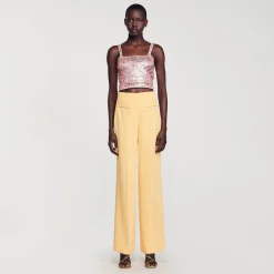 Sandro Paris Se Adequa-Calças Com Pregas