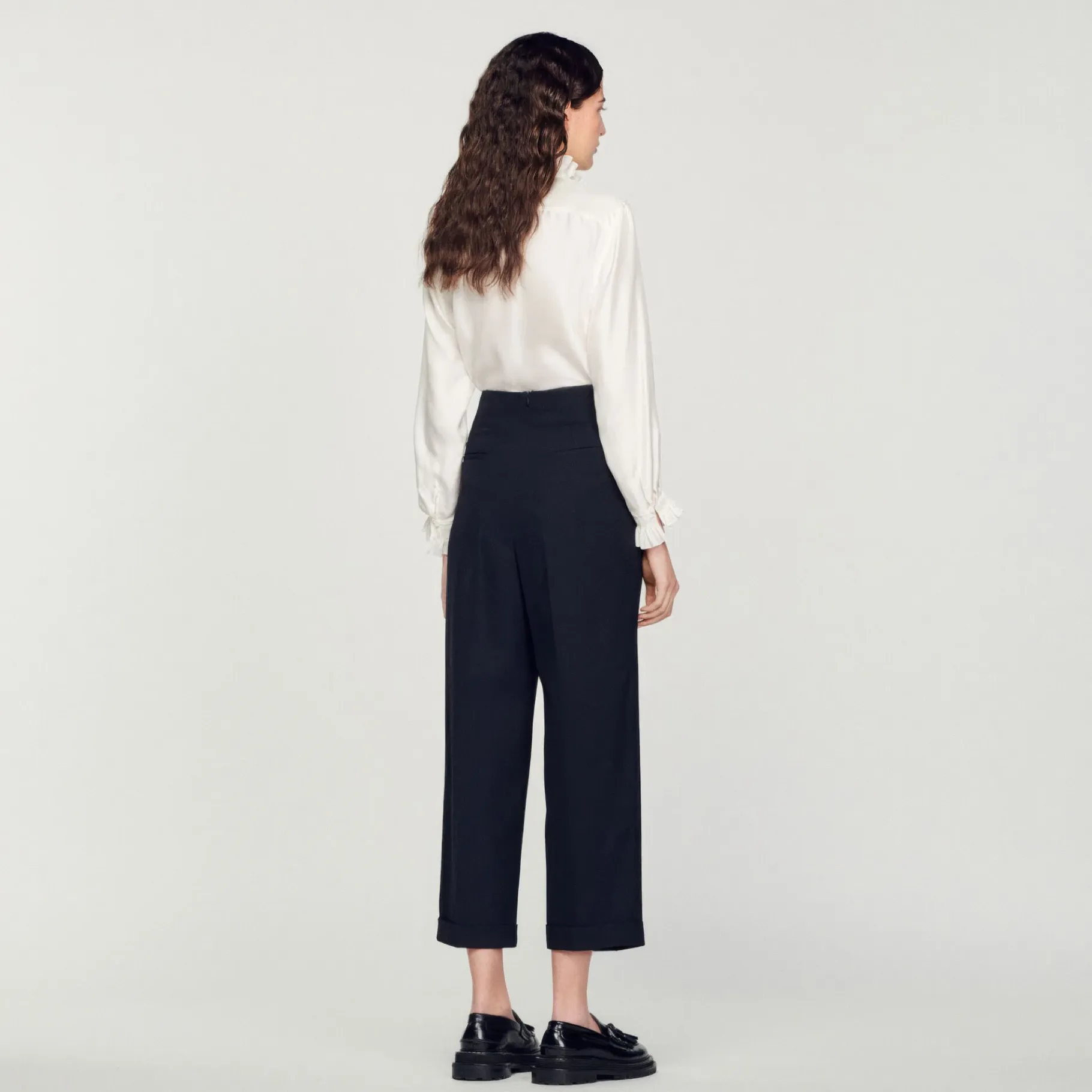 Sandro Paris Se Adequa-Calças De Cintura Alta