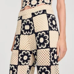 Sandro Paris Calça-Calças De Malha De Croche