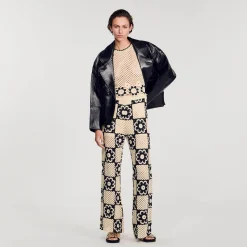 Sandro Paris Calça-Calças De Malha De Croche