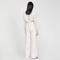 Sandro Paris Se Adequa-Calças De Sarja