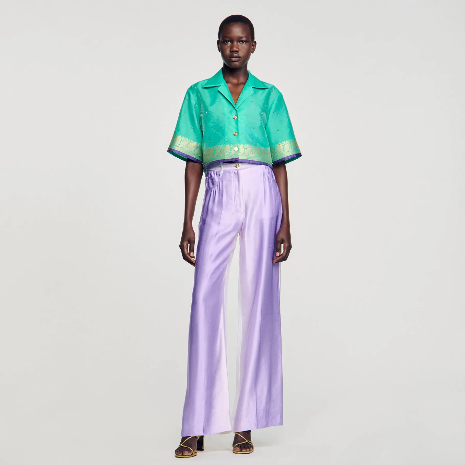 Sandro Paris Se Adequa-Calças Fluidas