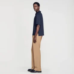 Sandro Paris Camisas-Camisa Com Ziper No Pescoco