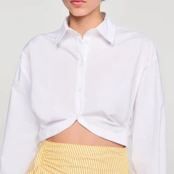 Sandro Paris Tops E Camisas-Camisa Cortada Torcida