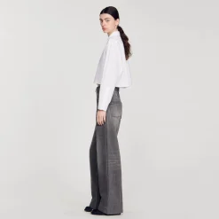 Sandro Paris Tops E Camisas-Camisa Curta De Popelina