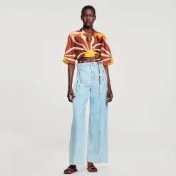 Sandro Paris Conjuntos-Camisa Curta Estampada