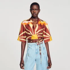 Sandro Paris Conjuntos-Camisa Curta Estampada