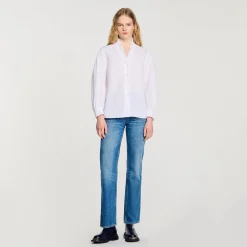 Sandro Paris Tops E Camisas-Camisa De Algodao Organico
