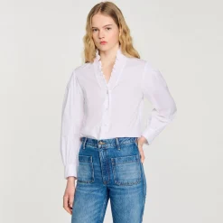 Sandro Paris Tops E Camisas-Camisa De Algodao Organico
