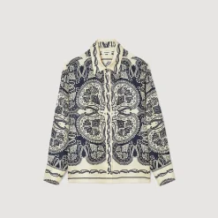 Sandro Paris Conjuntos-Camisa De Seda Estampada