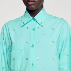 Sandro Paris Conjuntos-Camisa Dip Dye Com Strass