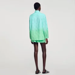 Sandro Paris Conjuntos-Camisa Dip Dye Com Strass