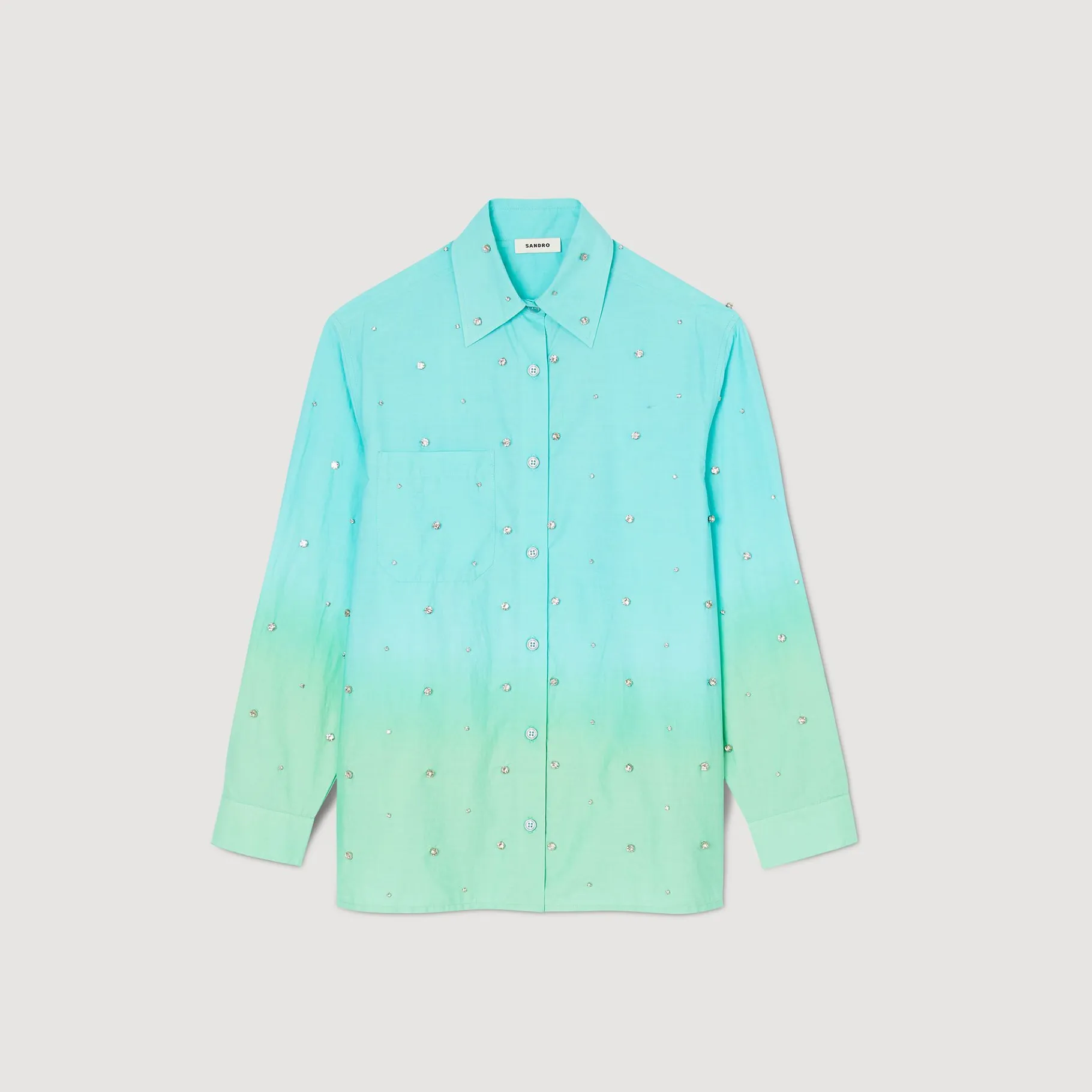 Sandro Paris Conjuntos-Camisa Dip Dye Com Strass