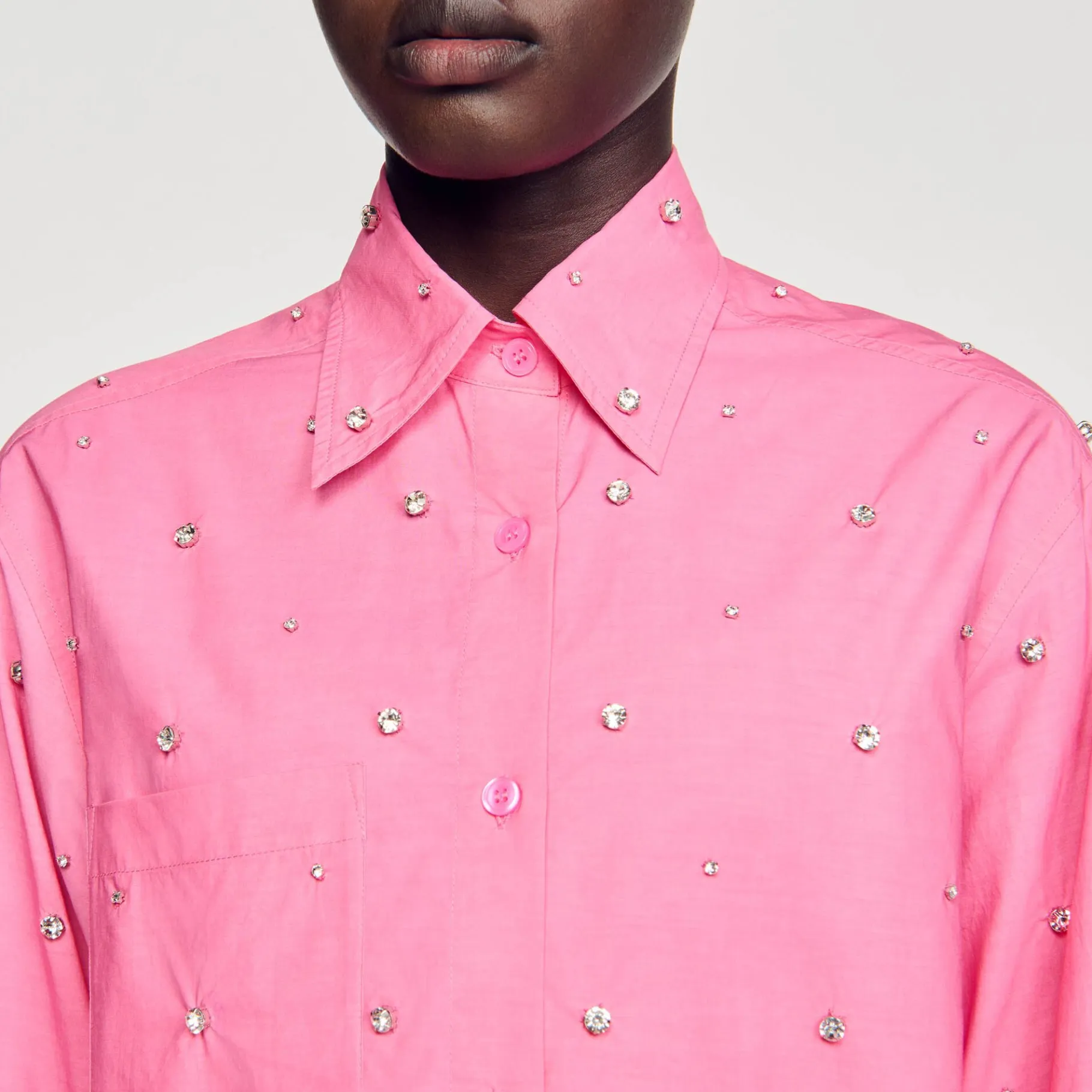 Sandro Paris Conjuntos-Camisa Dip Dye Com Strass