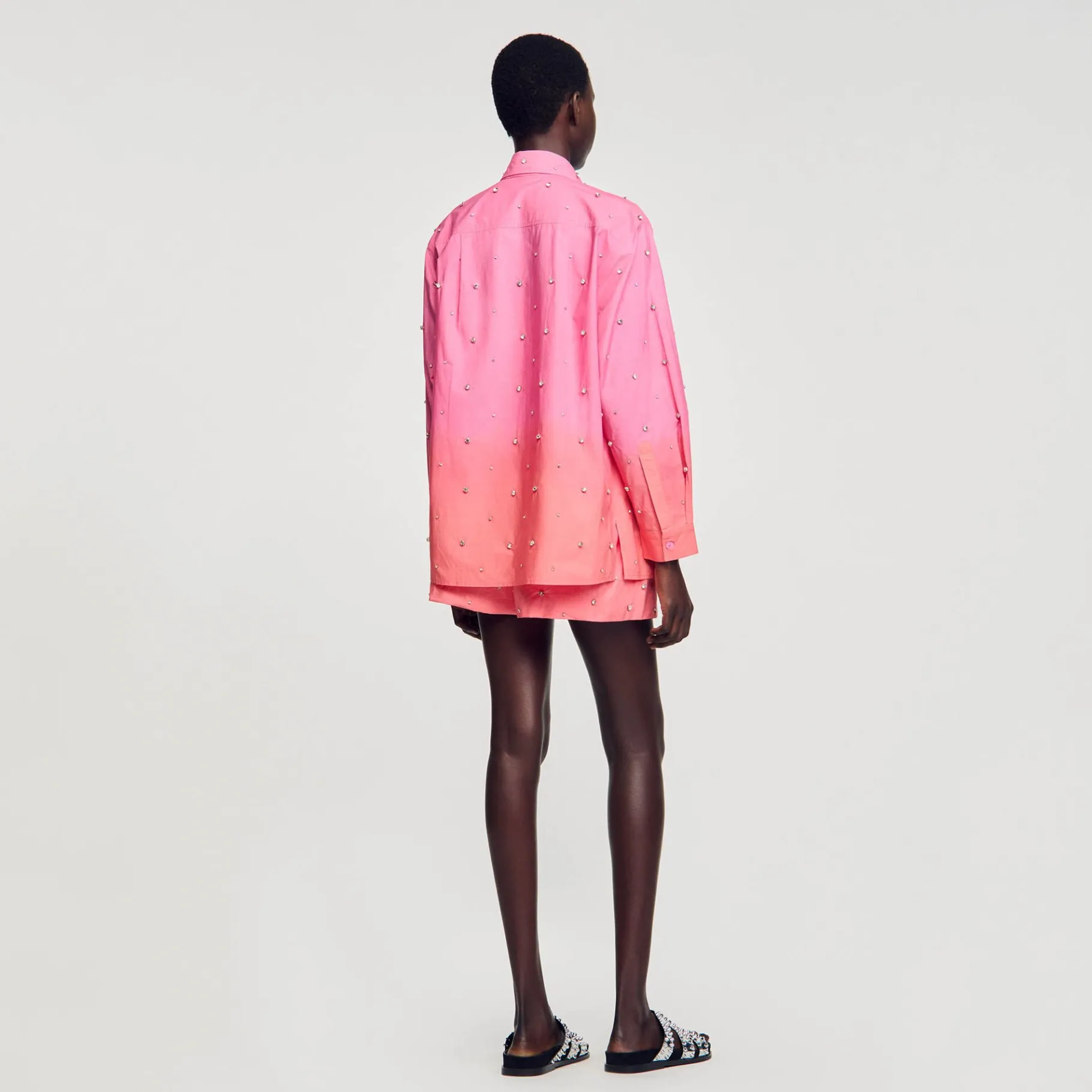 Sandro Paris Conjuntos-Camisa Dip Dye Com Strass