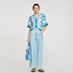 Sandro Paris Tops E Camisas-Camisa Estampada