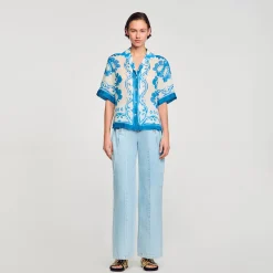 Sandro Paris Tops E Camisas-Camisa Estampada