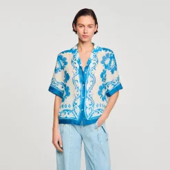 Sandro Paris Tops E Camisas-Camisa Estampada
