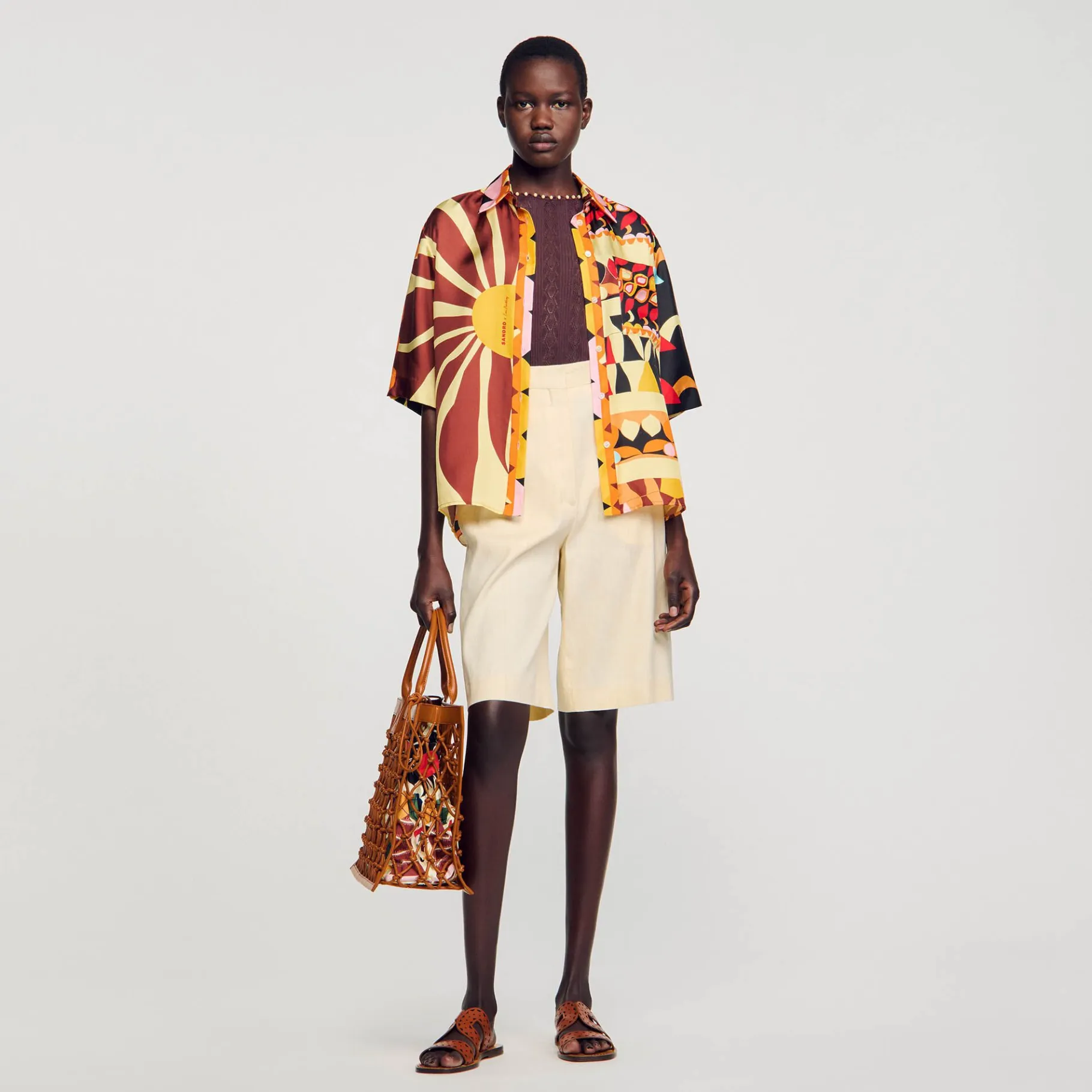 Sandro Paris Conjuntos-Camisa Fluida Estampada