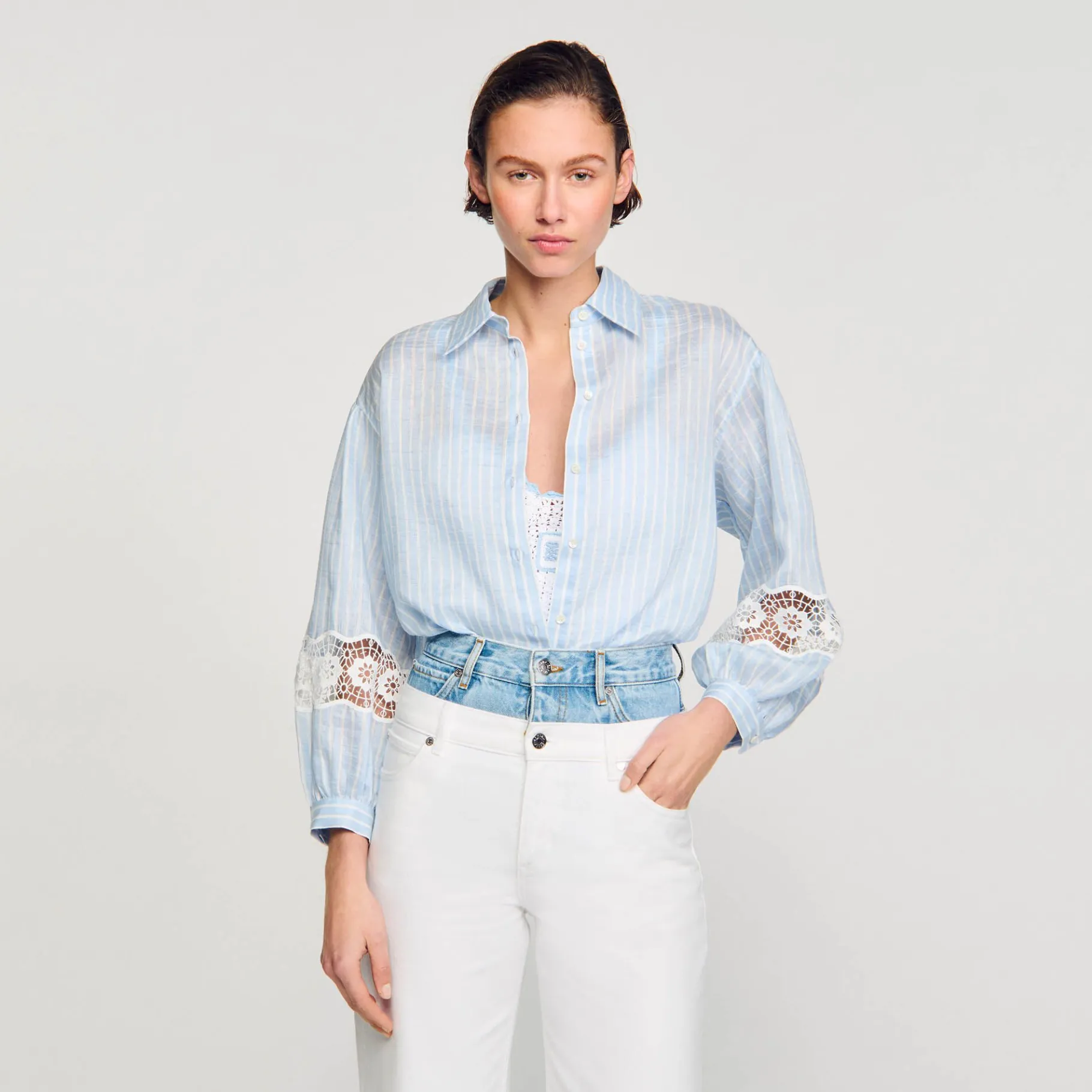 Sandro Paris Tops E Camisas-Camisa Listrada