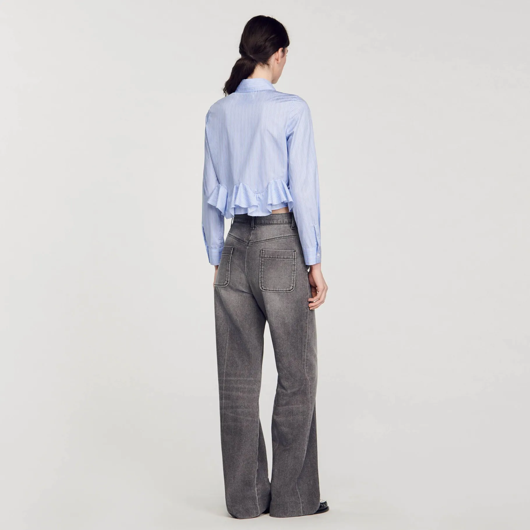 Sandro Paris Tops E Camisas-Camisa Listrada De Popeline