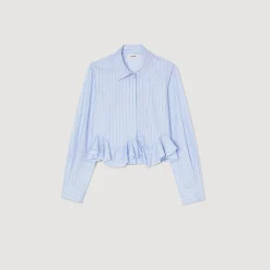 Sandro Paris Tops E Camisas-Camisa Listrada De Popeline